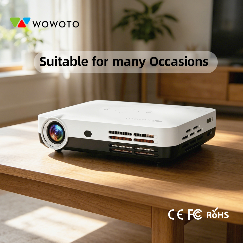 Mini Projector Portable - Портативный мини-проектор WOWOTO для домашнего кинотеатра,