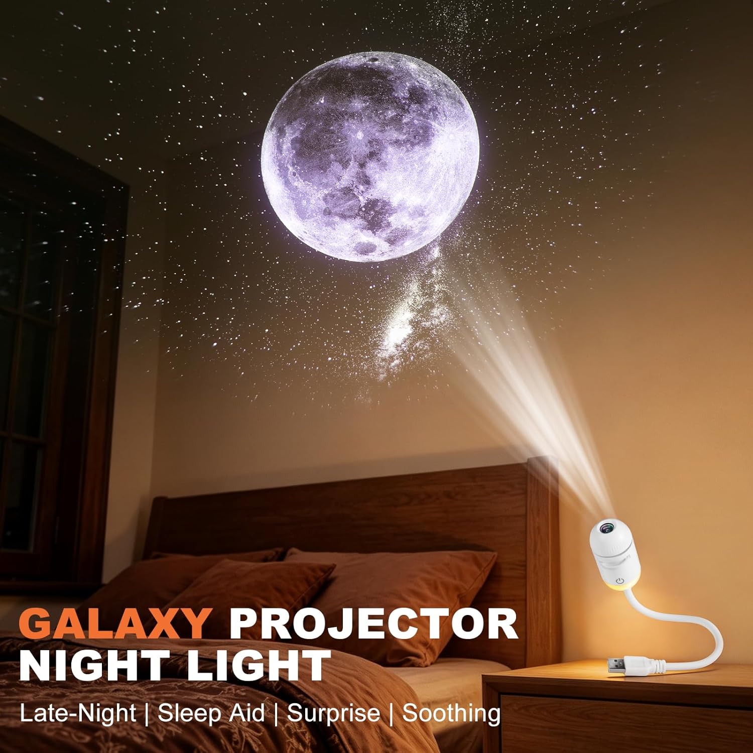 Проектор-ночник 2-в-1 Galaxy,  – обзор и цена Mini Projector Portable