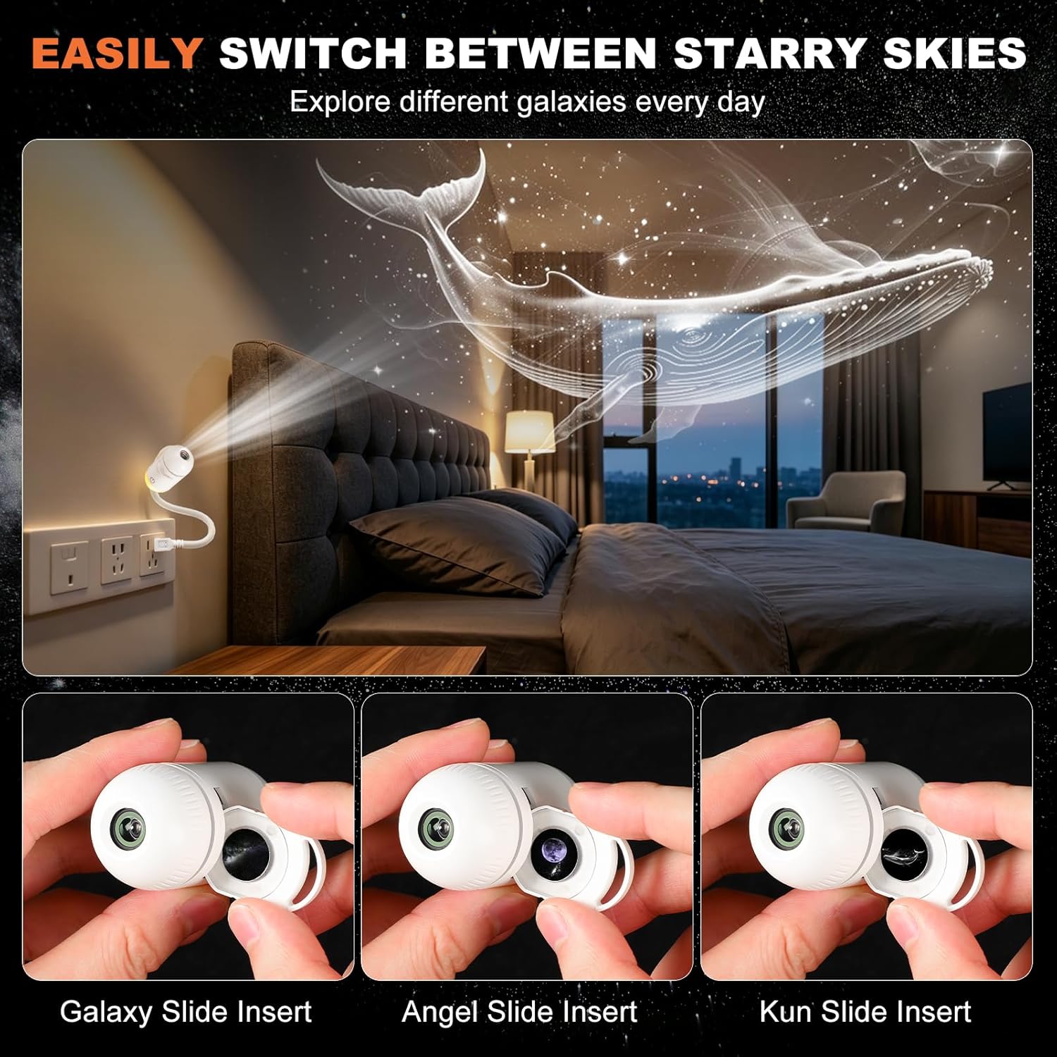 Проектор-ночник 2-в-1 Galaxy,  – обзор и цена Mini Projector Portable